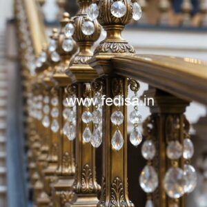 Stylish Brass Crystal Railings for Contemporary Interiors CR-7884