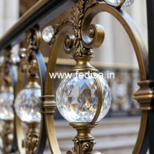 Elegant Brass Crystal Railings for Dream Homes CR-7888