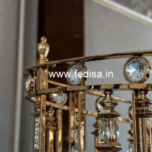 Designer Brass Crystal Railings for Elegant Homes CR-7890