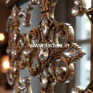 Luxury Brass Crystal Railings for Classic Interiors CR-7891