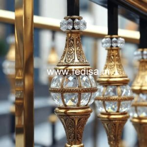 Stylish Brass Crystal Railings for Grand Homes CR-7892