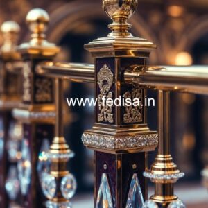 Modern Brass Crystal Railing for Home Interiors CR-7907