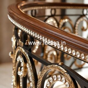Premium Brass Crystal Railing Designs for Villas CR-7908
