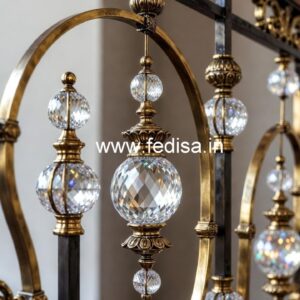 Stunning Brass Crystal Railing Inspiration CR-7912