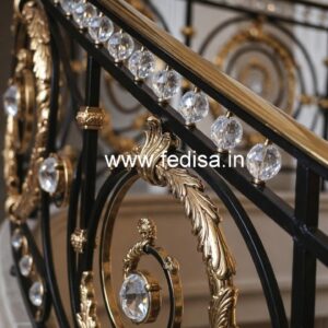 Custom Brass Crystal Railing for Interiors CR-7916