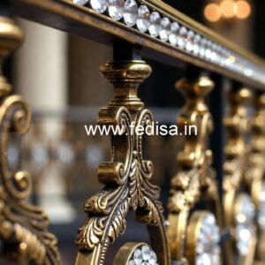 Artistic Brass Crystal Staircase Railings CR-7923