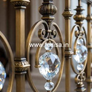 Brass Crystal Railing for Duplex Homes CR-7933
