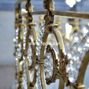 Designer Handcrafted Brass Crystal Railing CR-7936