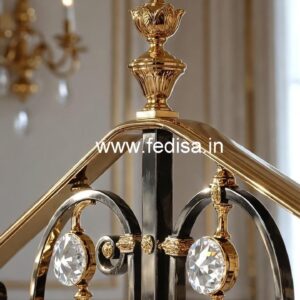 Golden Brass Crystal Railing Designs CR-7939