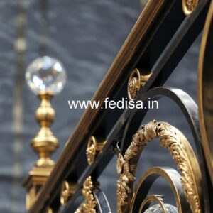 Elegant Crystal Embedded Brass Railings CR-7942