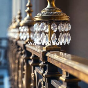 Fancy Brass Crystal Railing Designs CR-7945