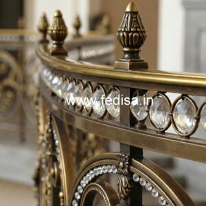 Stylish Staircase Brass Crystal Designs CR-7954