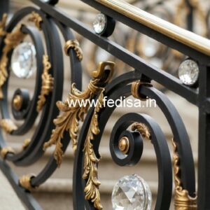 High-End Interior Brass Crystal Railings CR-7969