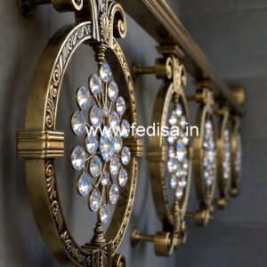 Luxury Staircase Railings with Crystal Brass CR-7971