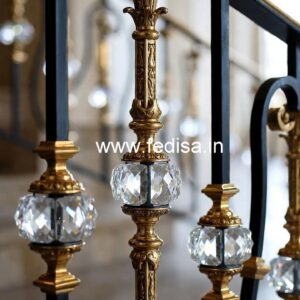 Stylish Crystal Brass Railing Designs CR-7974