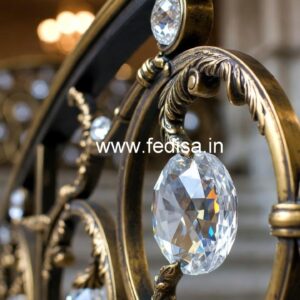 Brass Crystal Railings for Duplex Staircase CR-7982