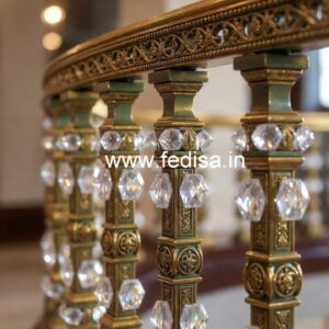 Designer Interior Brass Crystal Railing CR-7986