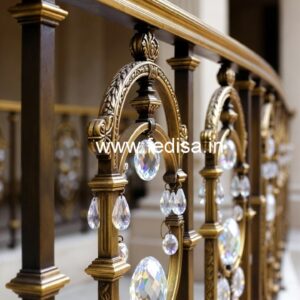 High-End Brass Crystal Stair Railings CR-7996