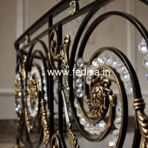 Premium Staircase Design with Brass Crystal CR-8000
