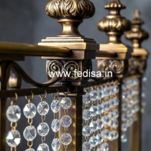 Elegant Brass Crystal Railing with LED Lighting CR-8006