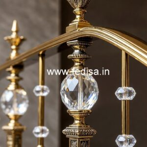 Modern Brass Crystal Staircase Railing Ideas CR-8007