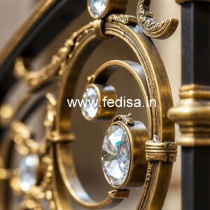 Luxury Brass Crystal Railings for Duplex Homes CR-8010