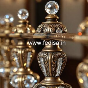 Designer Brass Crystal Stair Railings for Villas CR-8011