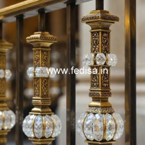 Contemporary Brass Crystal Railings CR-8017
