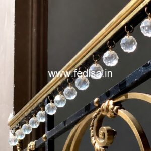 Elegant Crystal Brass Railing Designs CR-8018