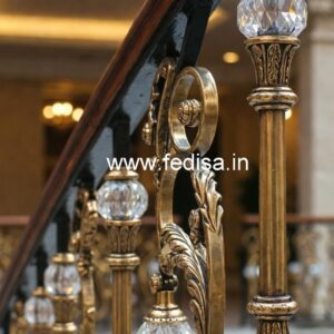 Modern Interior Design with Brass Crystal Railing CR-8026