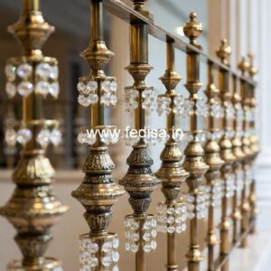 Elegant Brass Crystal Railings for Staircases CR-8028