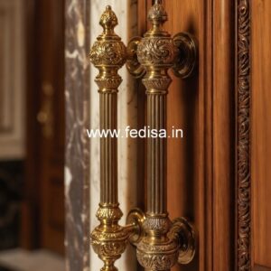 Brass Door Handle with Designer Finish BDR-5448