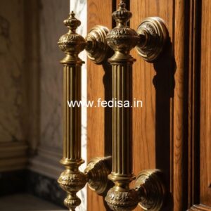 Handcrafted Brass Door Handle India BDR-5863