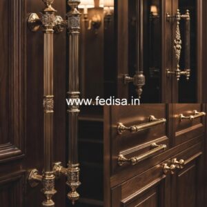 Brass Door Handle with Unique Design BDR-5918