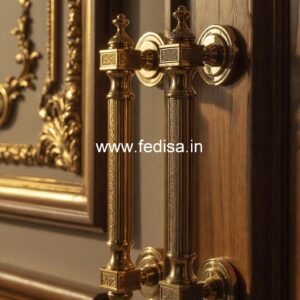 Traditional Brass Entry Door Handles BDR-6150