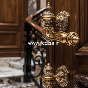 Brass Door Handle for Luxury Villas BDR-6263
