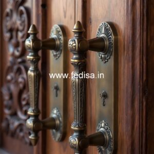 Designer Brass Entry Door Hardware BDR-6442