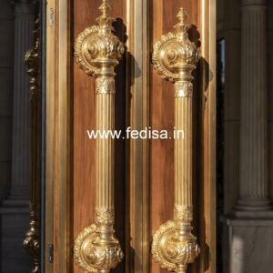Contemporary Brass Entry Door Handles BDR-6504