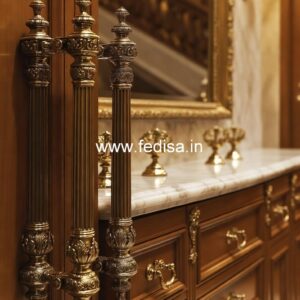 Brass Door Handle with Traditional Look BDR-7064