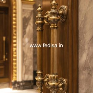 Handcrafted Brass Door Handle India BDR-7069