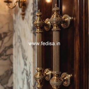 Elegant Brass Door Handles for Mansion Doors BDR-7212