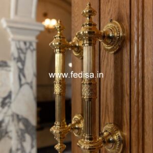 Brass Door Handle with Royal Finish BDR-7474
