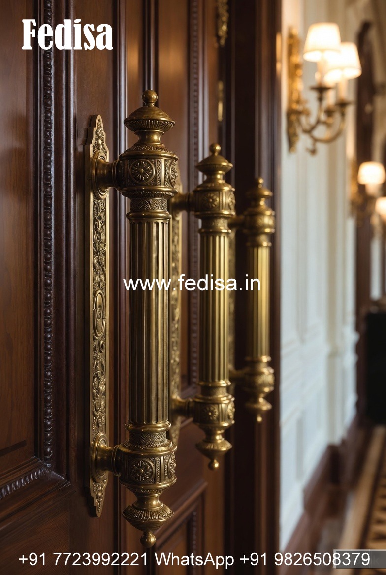 Brass Door Handle for Designer Homes BDR-7501