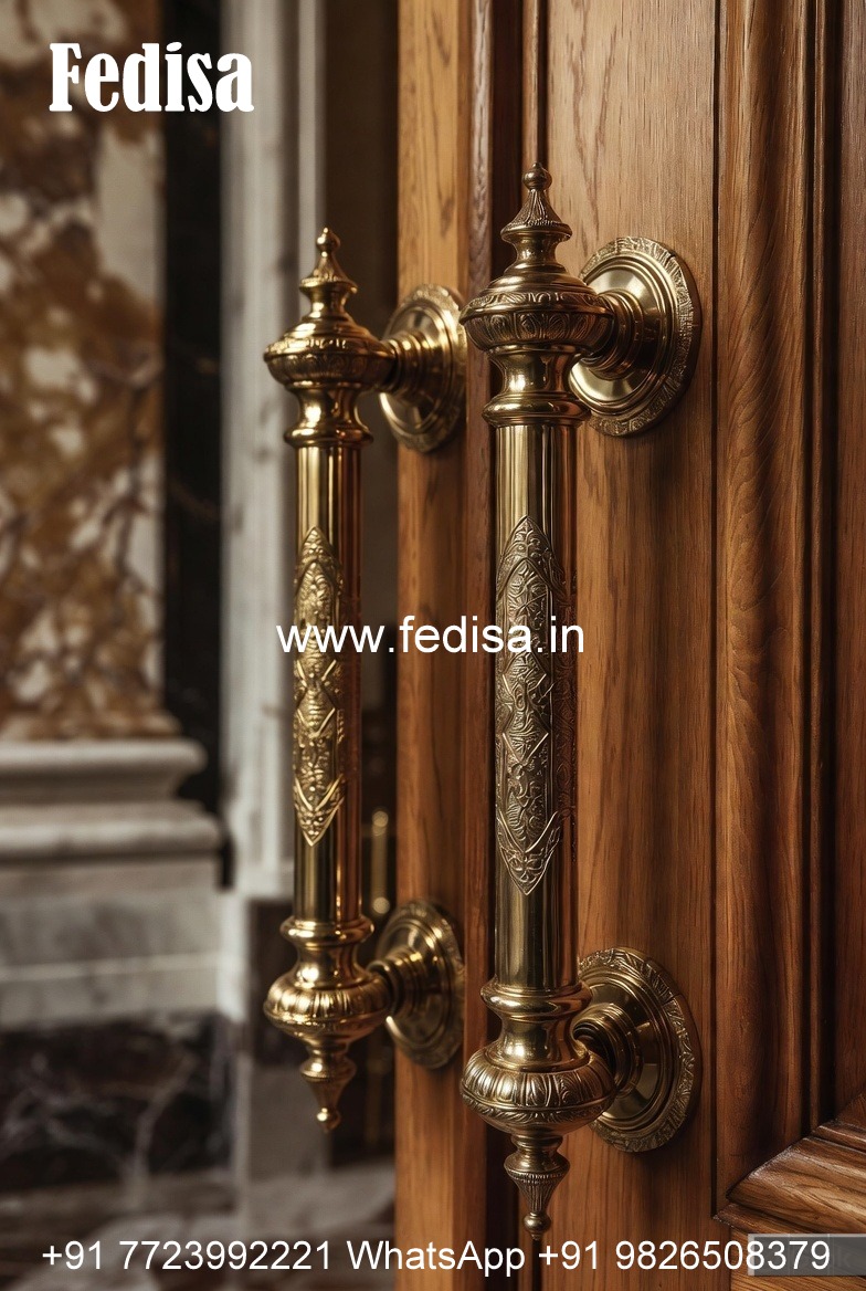 Elegant Brass Door Handles for Villas BDR-8039