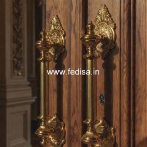 Minimalist Brass Entry Door Handles BDR-8091