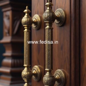 Antique Brass Entry Door Handles BDR-8154