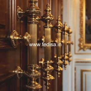 Brass Door Handle with Traditional Look BDR-8270