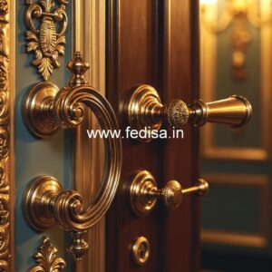 Handcrafted Brass Door Handle India BDR-8275