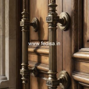 Designer Brass Entry Door Hardware BDR-8452