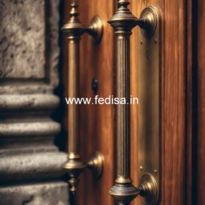 Contemporary Brass Entry Door Handles BDR-8514